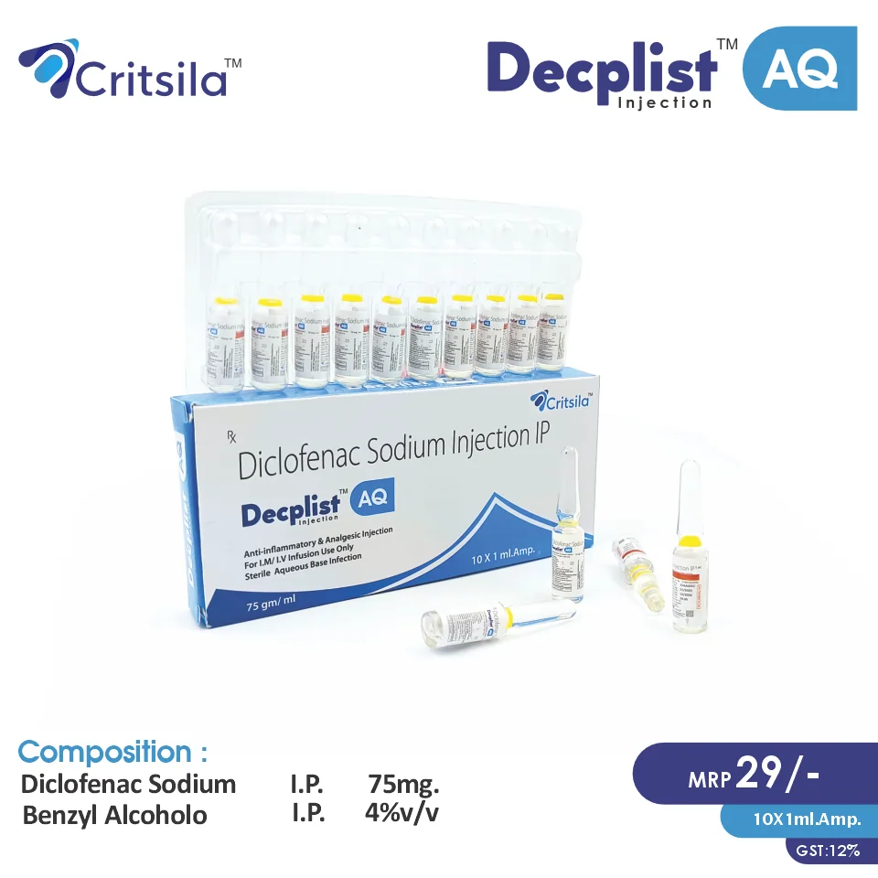 Diclofenac 75mg/ml Injection at Best Price in PCD Pharma Franchise for NSAID and Pain Relief.